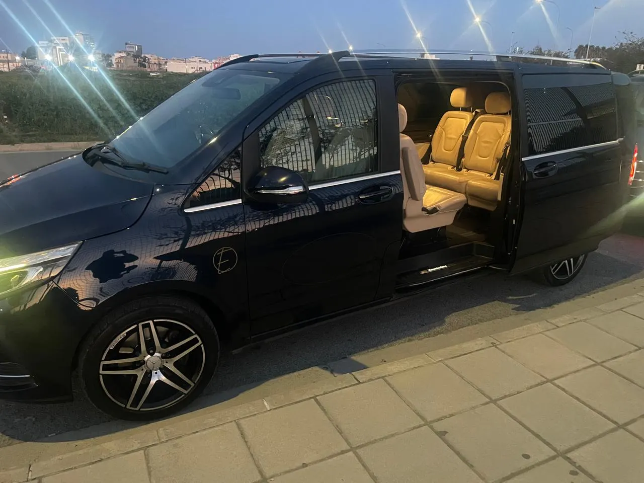 Costa Taxi CY Mercedes-Benz V-Class minivan ready for a long-distance private transfer across Cyprus